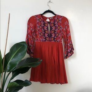 Bell long sleeve mini dress urban outfitters